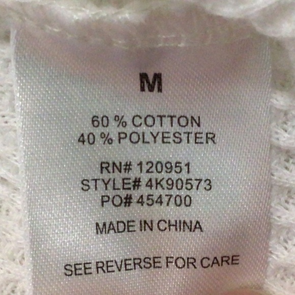 NWOT Hippy Rose White Women’s Long-Sleeved Top - Picture 4 of 5